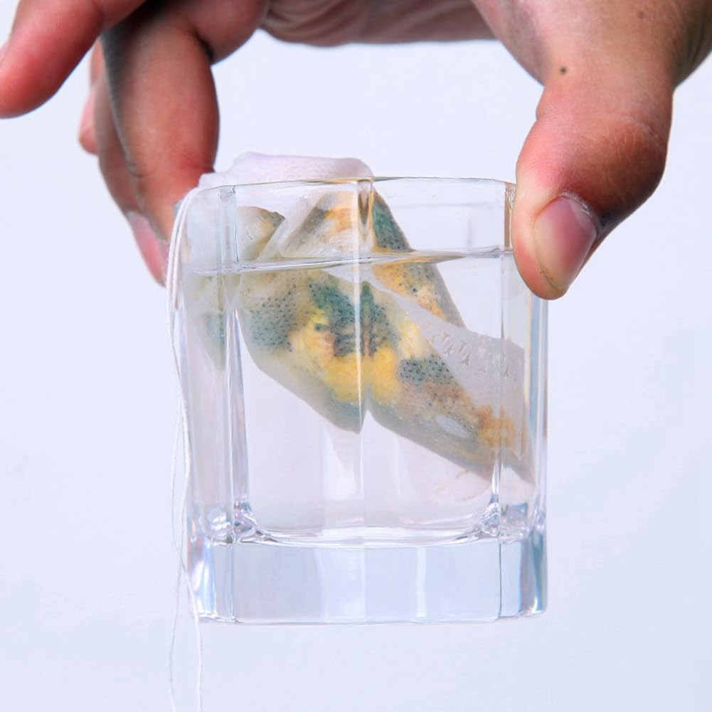 Biodegradable Food Grade Non-Woven Tea Filter Cotton Bag with Drawstring 100pcs