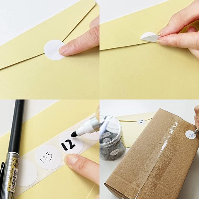 Auto Labels Stickers C32mm White Round 210pcs