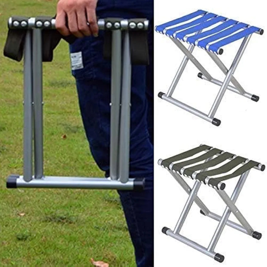 Portable Camping Steel Folding Stool 24x28x24cm
