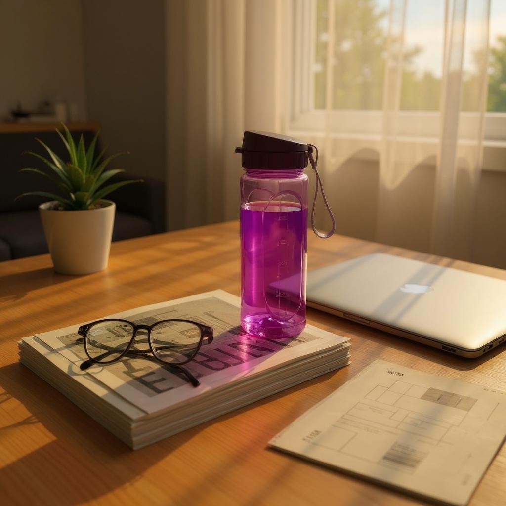 Nu Ware Plastic Water Bottle with Flip Cap Round Base