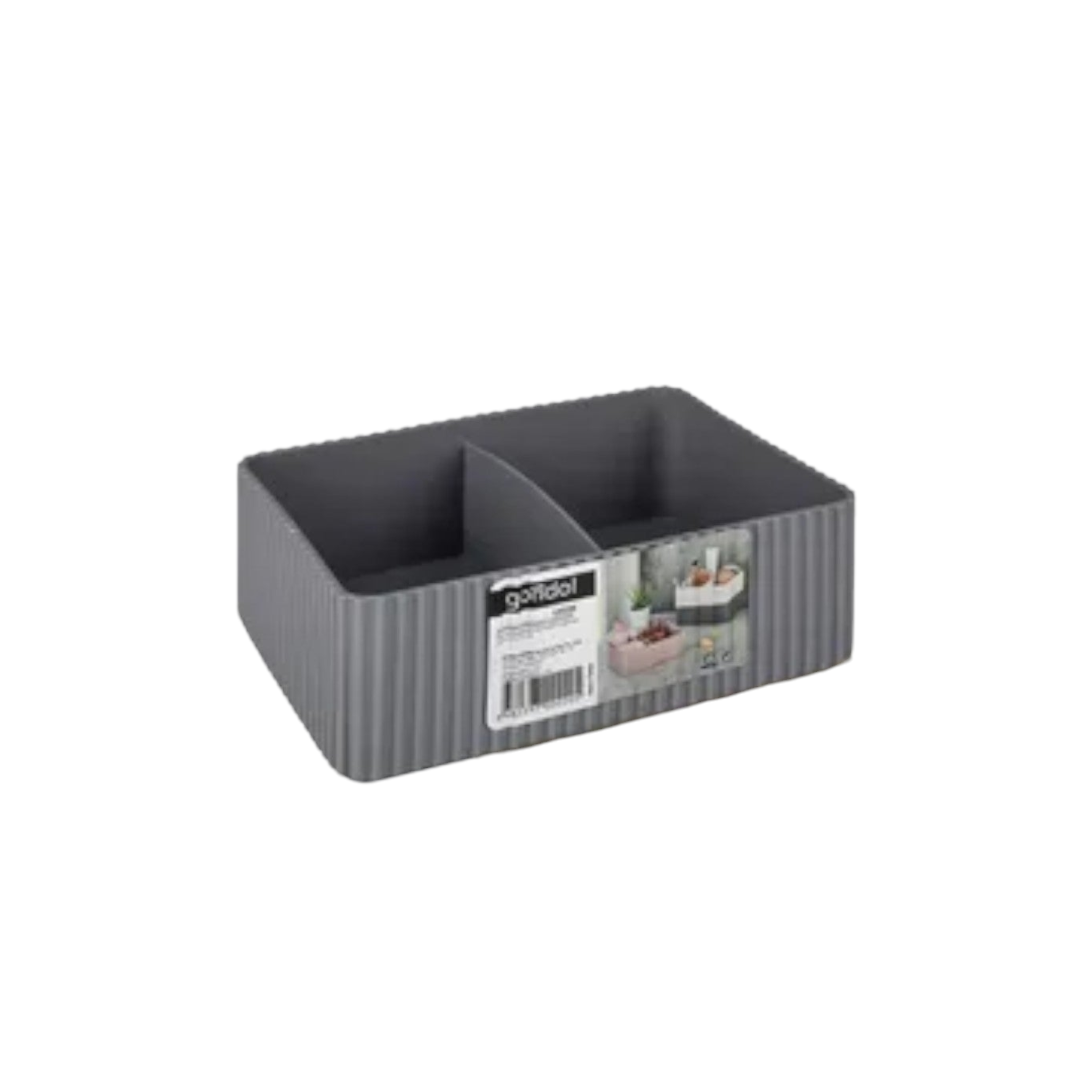 Shell Organiser Box 2-Division 16x12x6cm Patterned