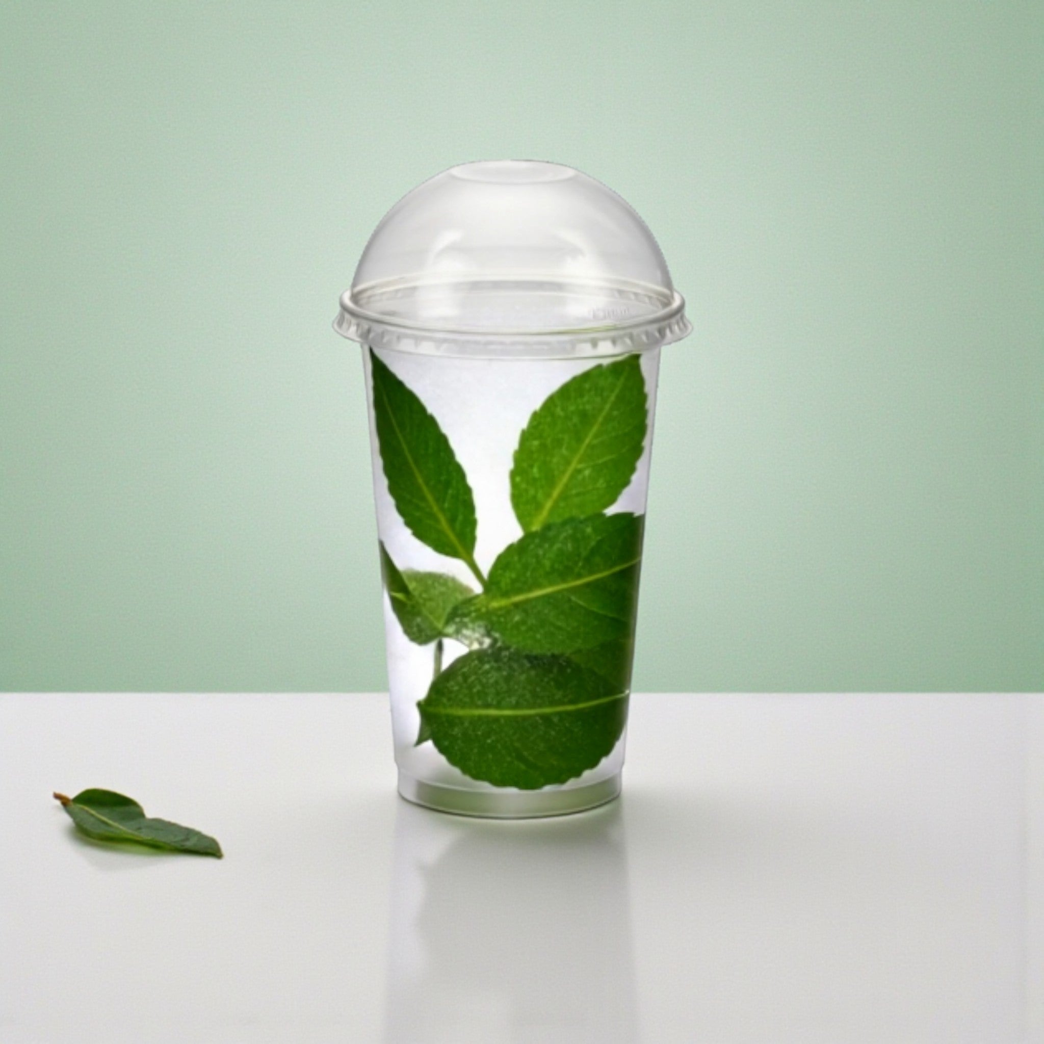 700ml Disposable Plastic Smoothie Clear Cup with Dome Lid 10pack