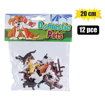 Toy Animal Domestic Pets 12pcs Assorted 20cm