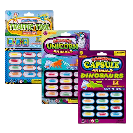 Novelty Growing Cupsules 12 Card Pack