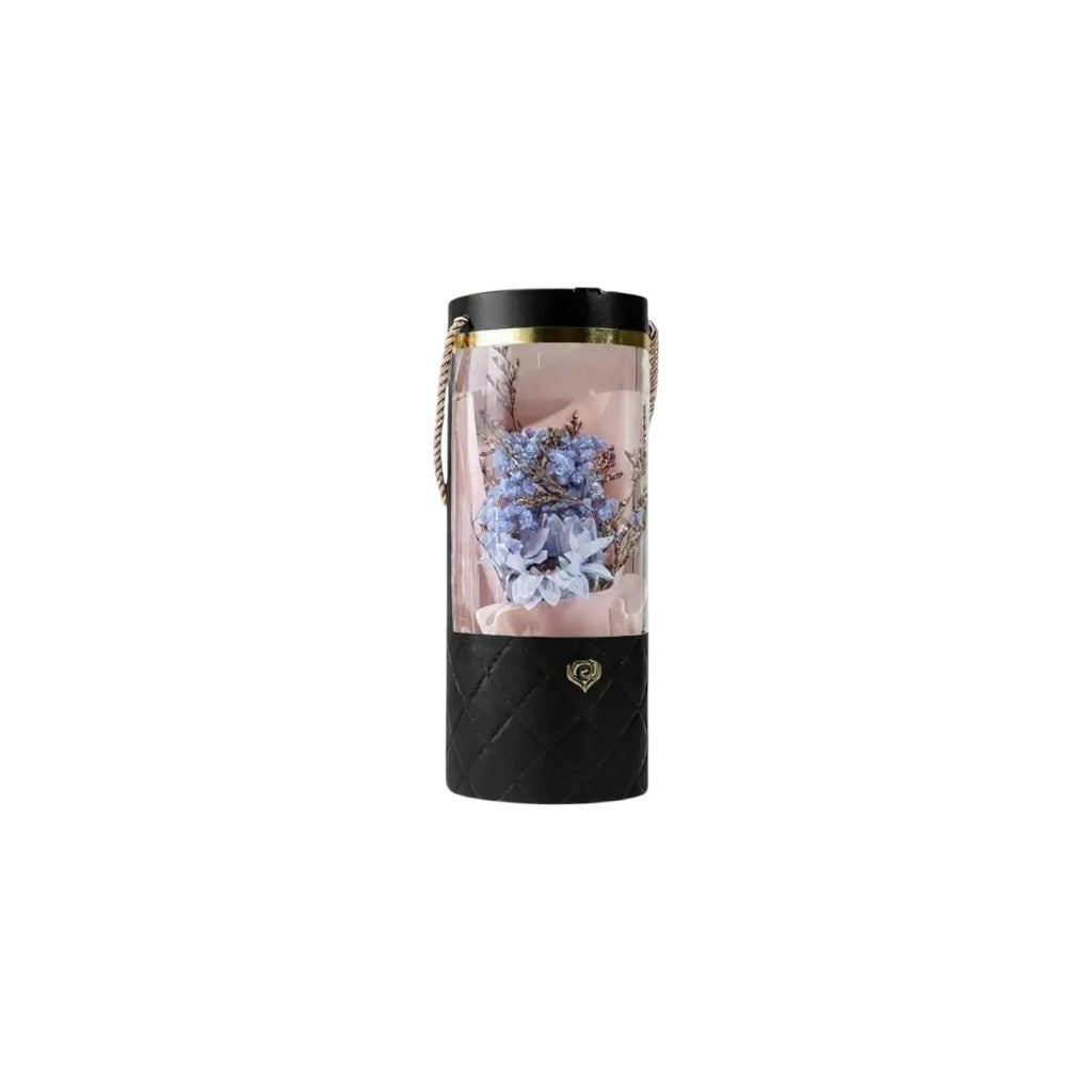 Florist Gift Tube Box with Transparent PVC Window 10x5x27.5cm 1pc