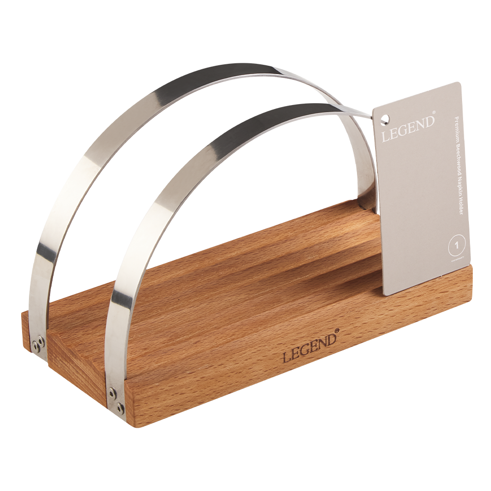 Legend Premium Beechwood Napkin Serviettes Holder