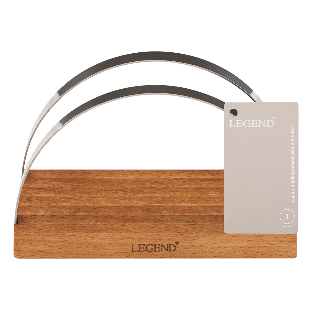 Legend Premium Beechwood Napkin Serviettes Holder