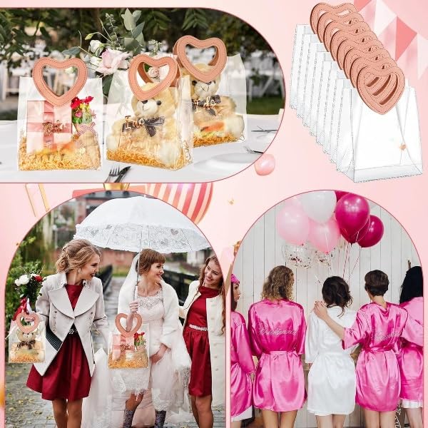 PVC Gift Bags with Heart Handle