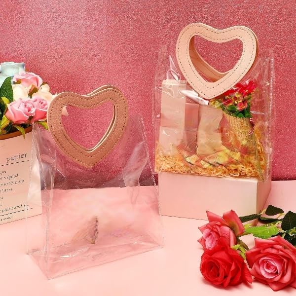 PVC Gift Bags with Heart Handle