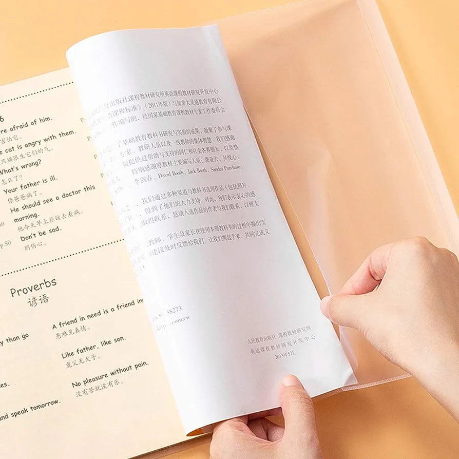 Slip on Book Covers A4 Polyprop Cellophane 10pack