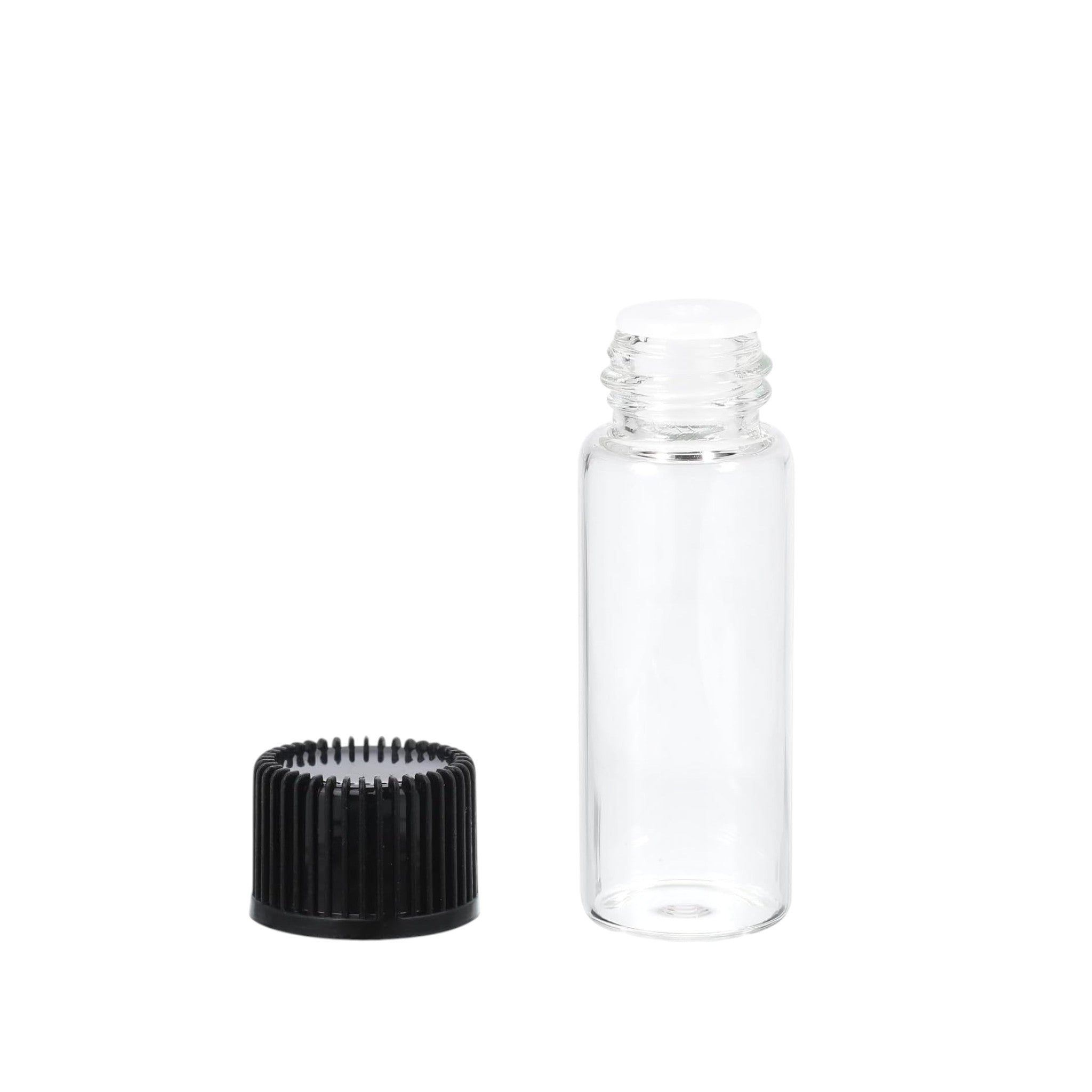 Glass Scintillation Vials Bottle with Black Screw-on Lid