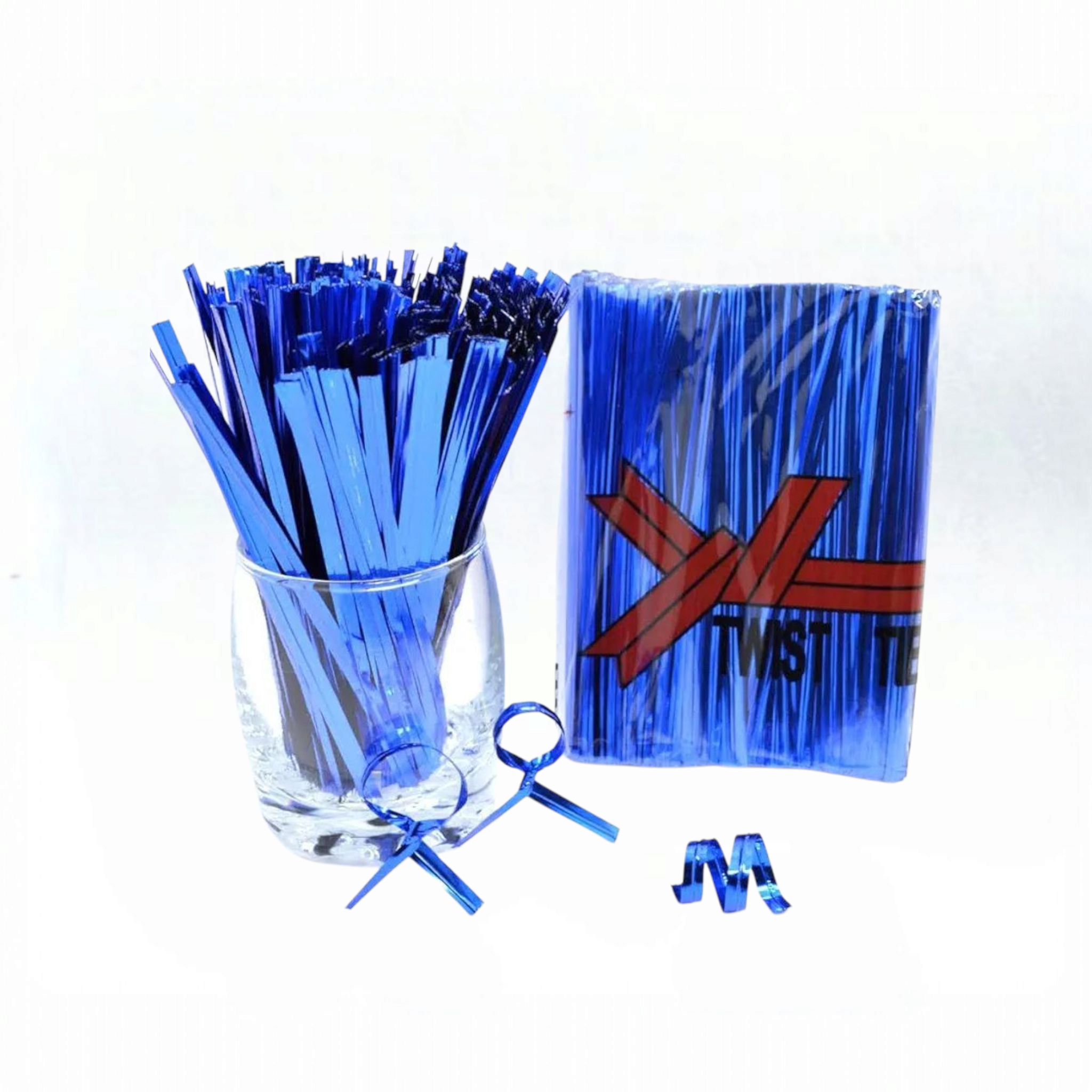 Alumnium Metallic Wrapping Twist Ties Ribbon 8cm for Gift Packaging 750pack