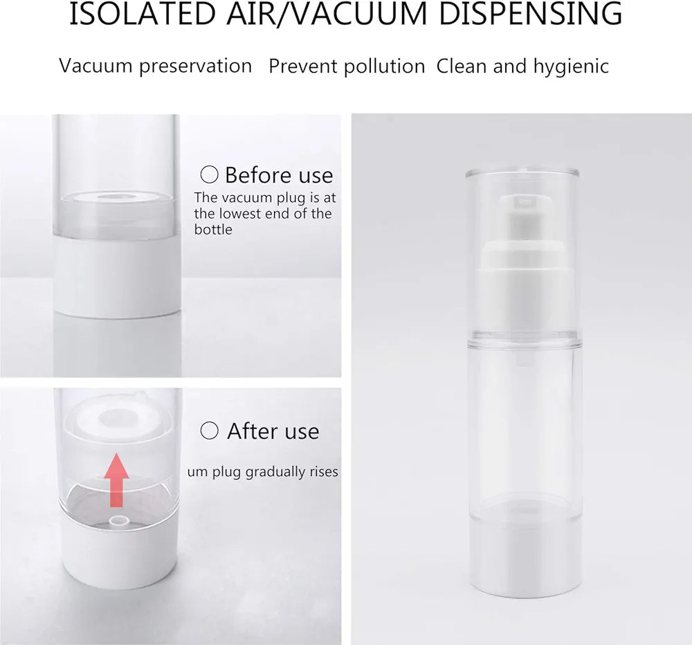 Airless Vacuum Pump Acrylic Cosmetic Bottle Container