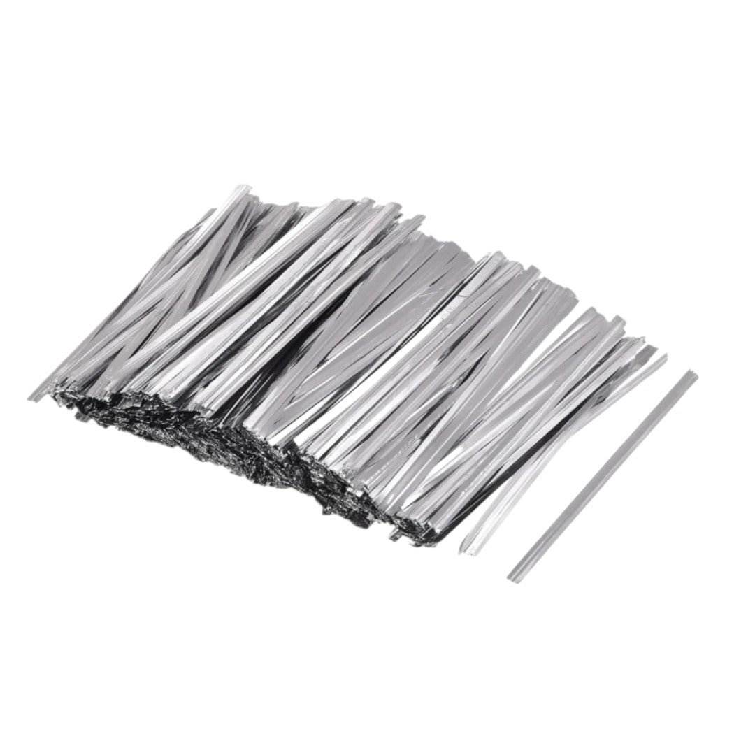 Alumnium Metallic Wrapping Twist Ties Ribbon 8cm for Gift Packaging 750pack