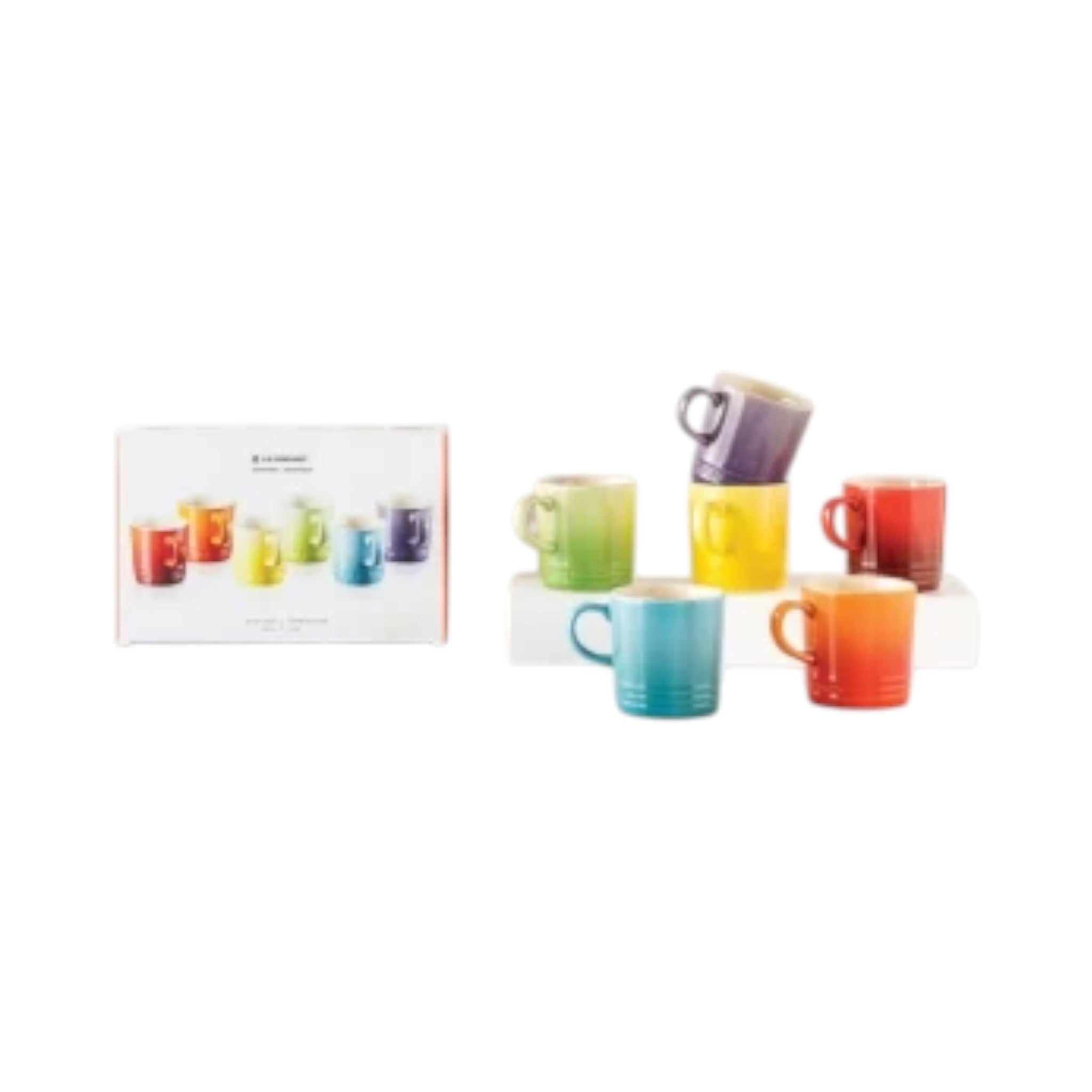 Rainbow Collection Coffee Mug 6pc Set