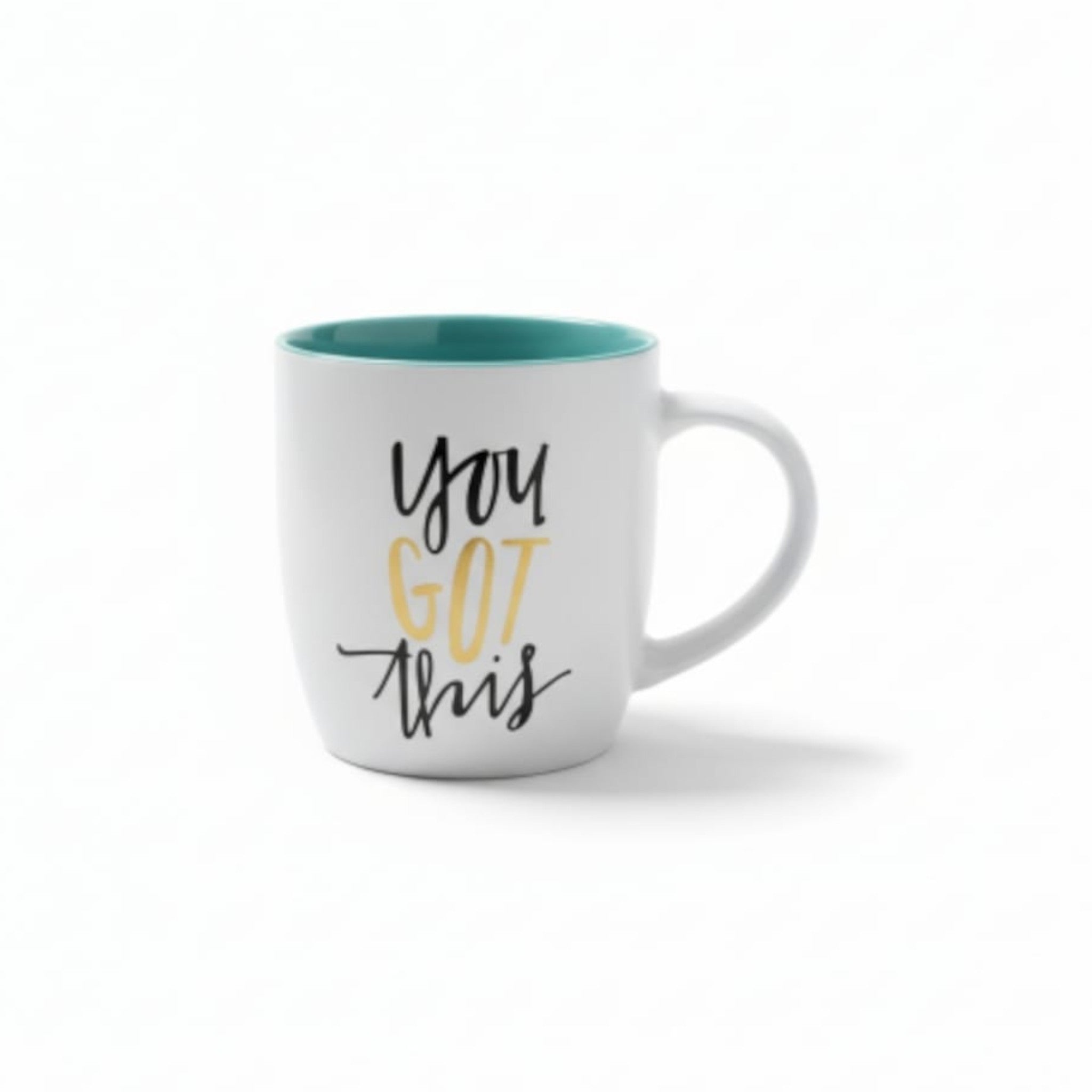 Ceramic Mug Daily Tubby Grey Gold Embossed 350ml