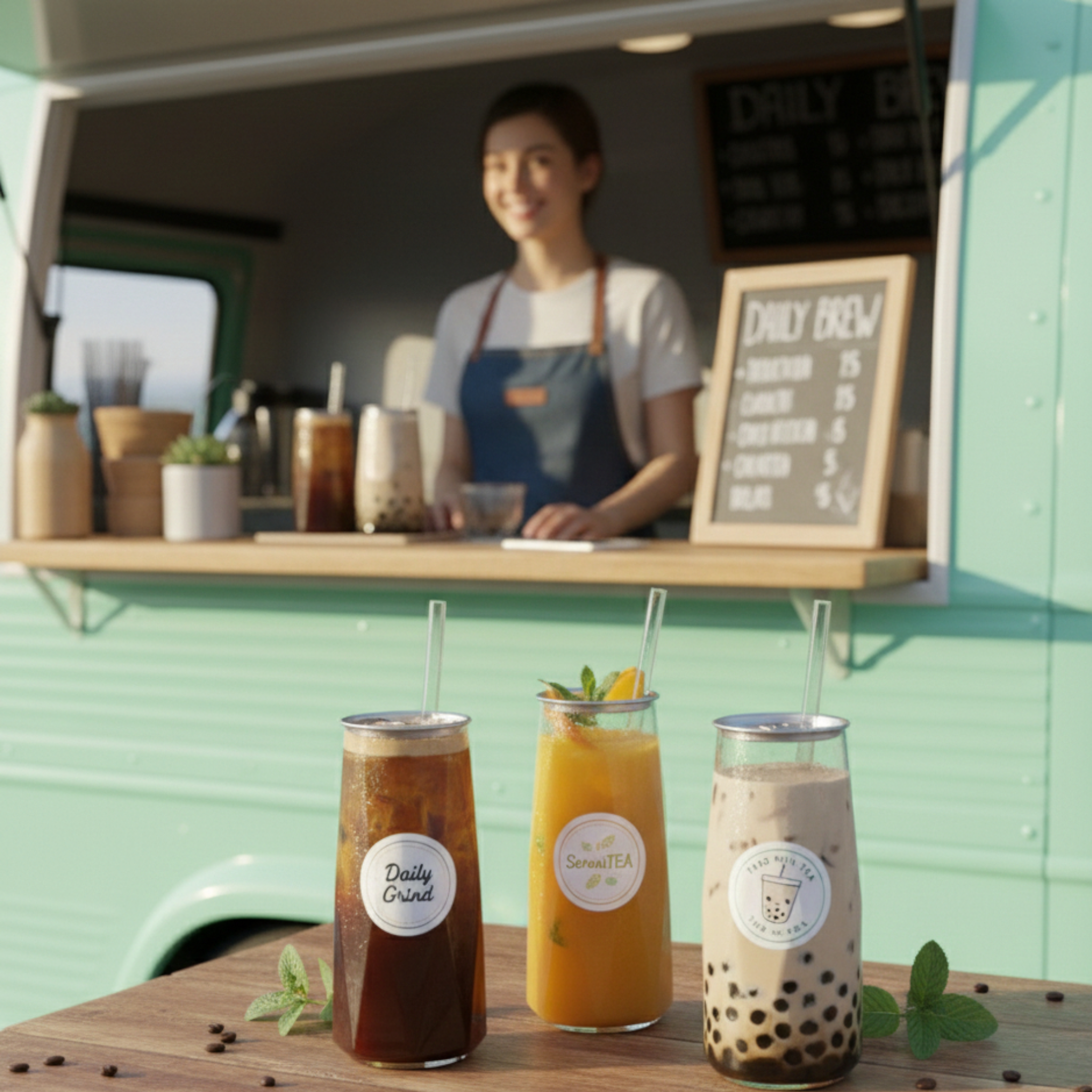 550ml Diamond Shaped Food Grade Plastic Drinking Clear Can with Aluminium Pull Tab Lid