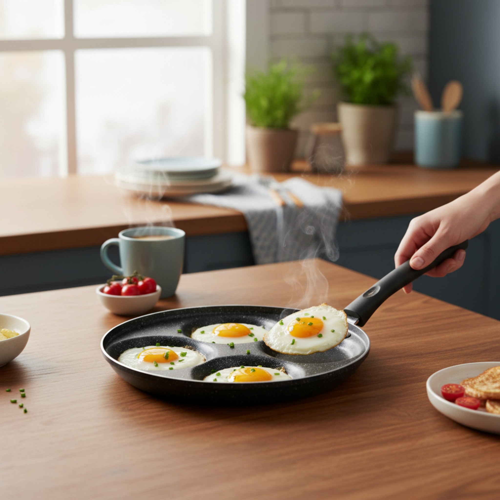 4-Cavity Non-Stick Pancake Frying Pan