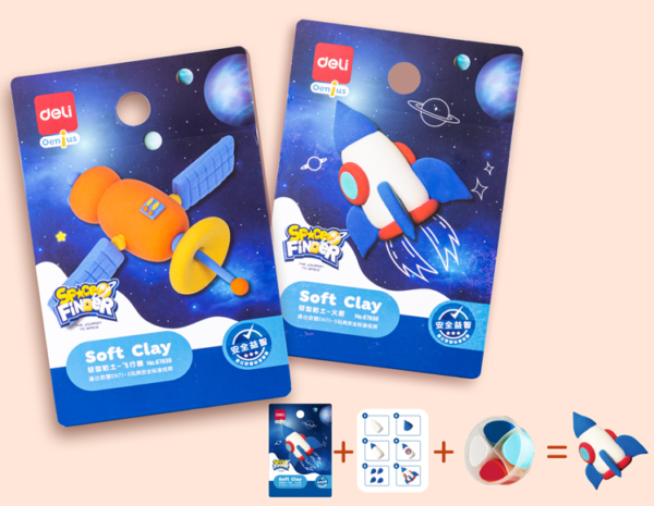 Deli Soft Clay Assorted 67839 4 Color