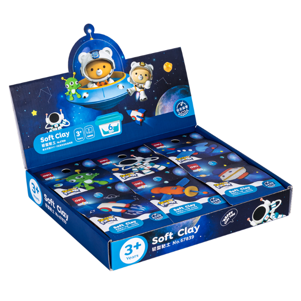 Deli Soft Clay Assorted 67839 4 Color