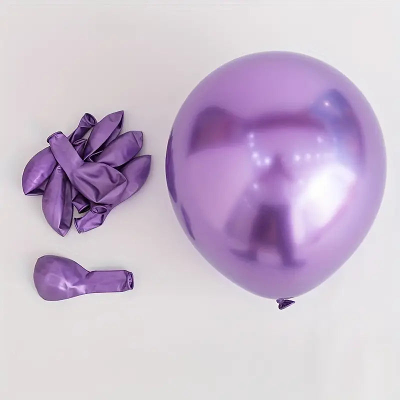 Latex Metallic Party Balloons ±30cm 12inch 10pack