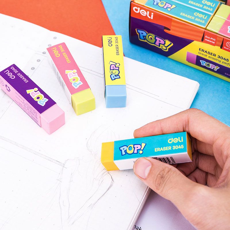 Deli Eraser 60x15x15mm Assorted