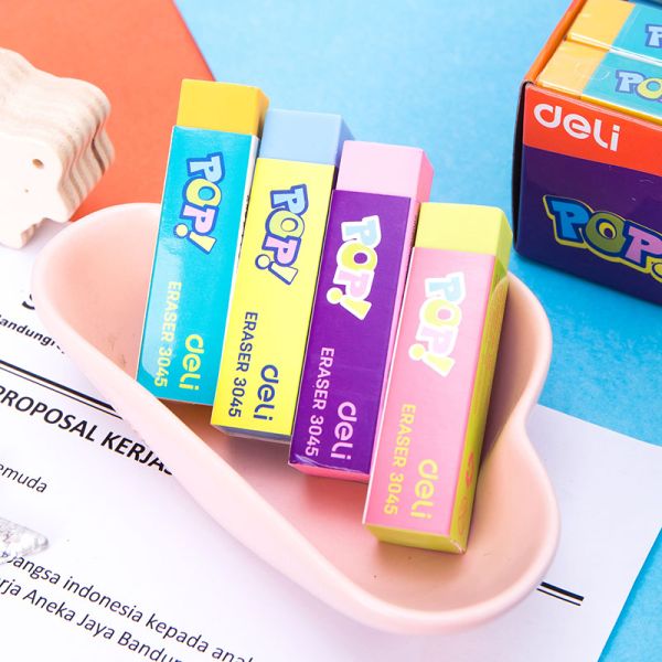 Deli Eraser 60x15x15mm Assorted