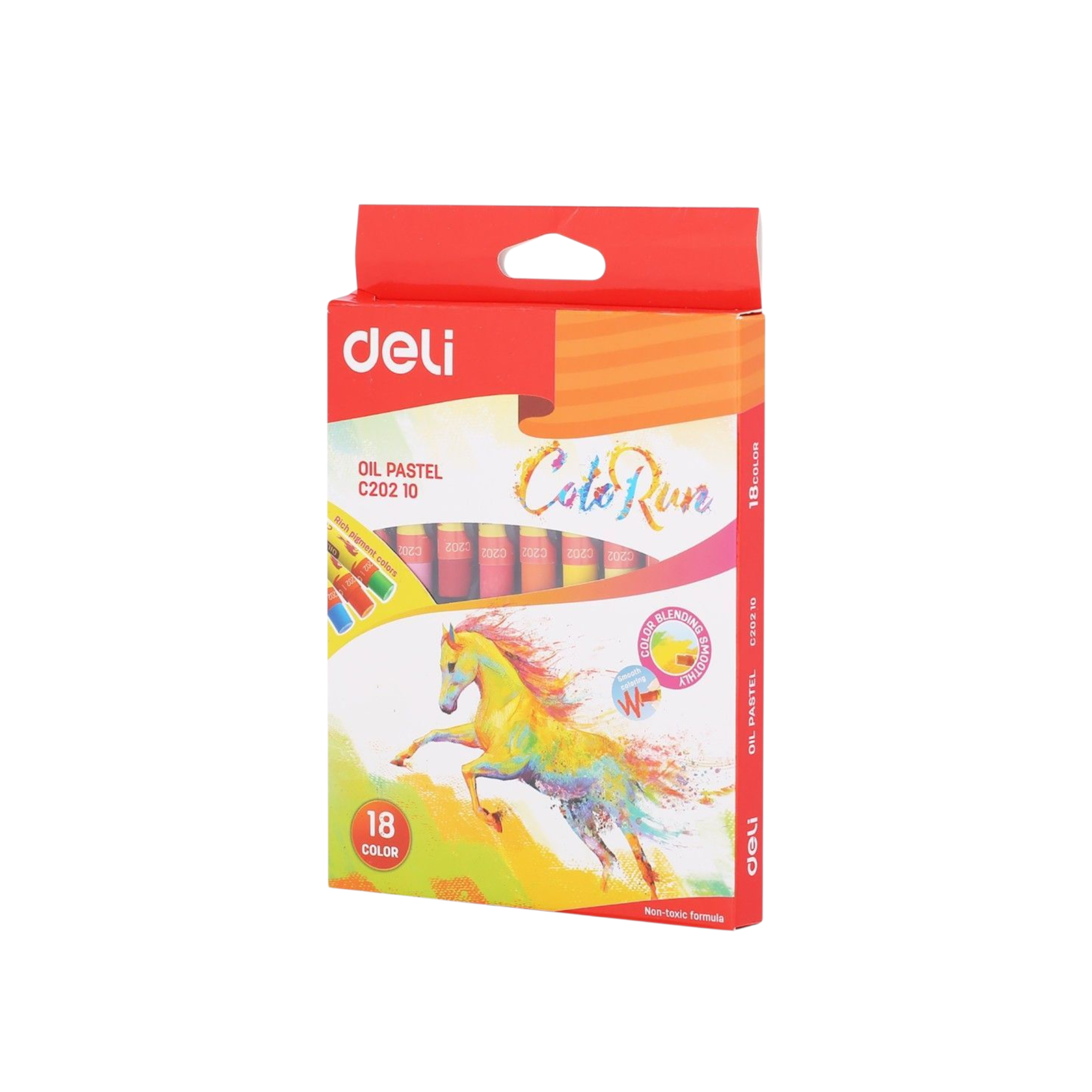 Deli ColoRun Oil Pastel Crayons 18-Colors Assorted