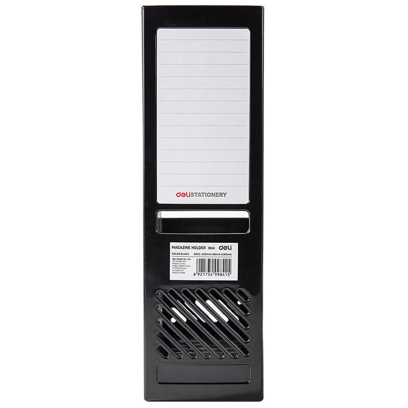 Deli Magazine Holder 259x90x295mm Black
