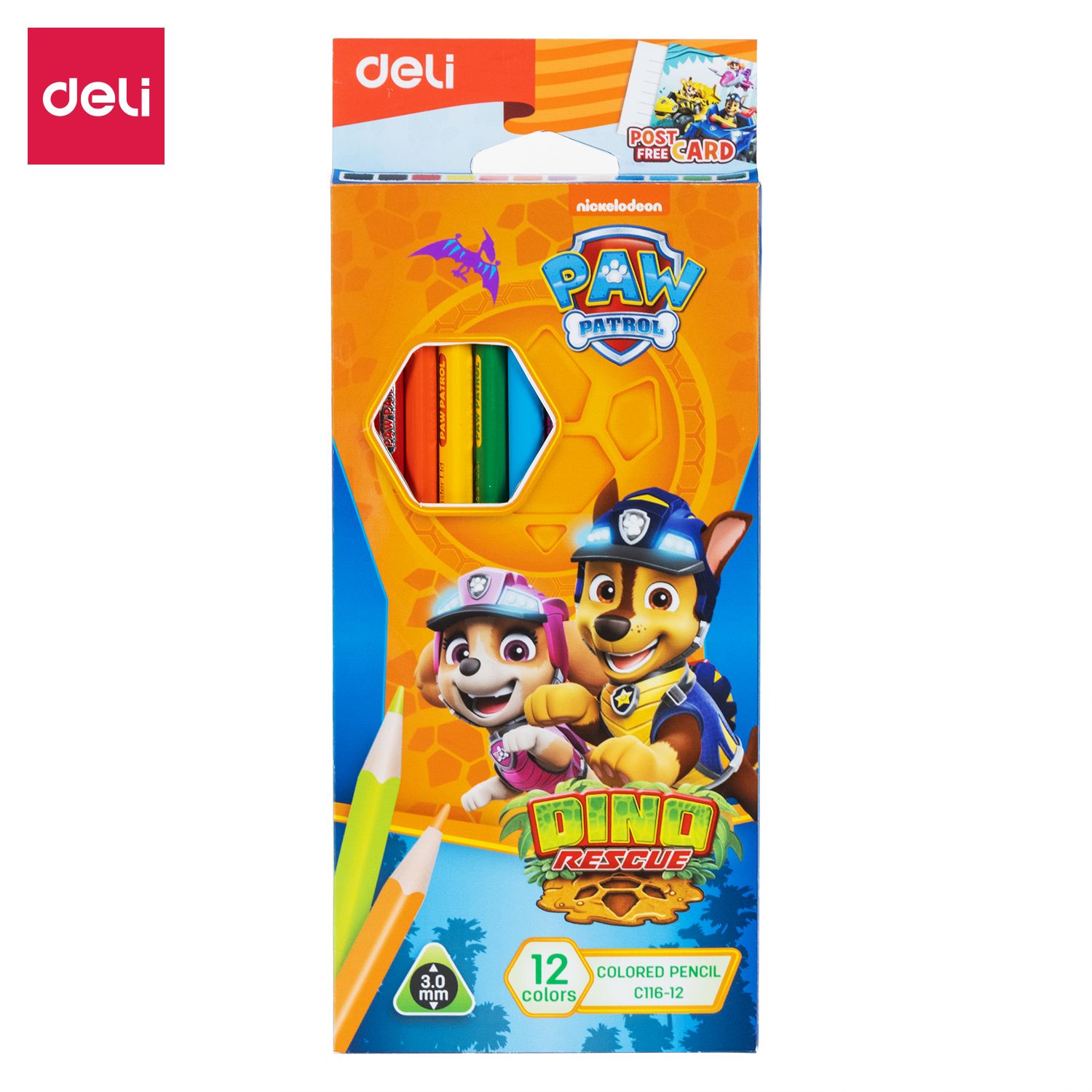 Deli Disney Paw Patrol Colored Pencil 12pack Assorted