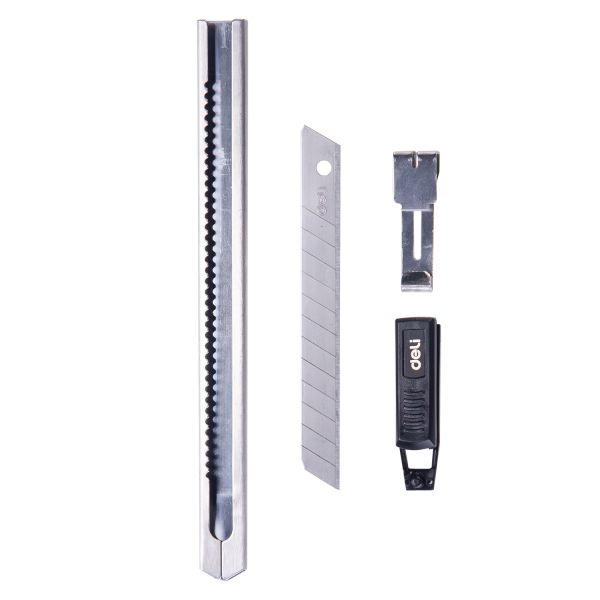 Deli Retractable Utility Knife Cutter with 13 Snap Off Blades