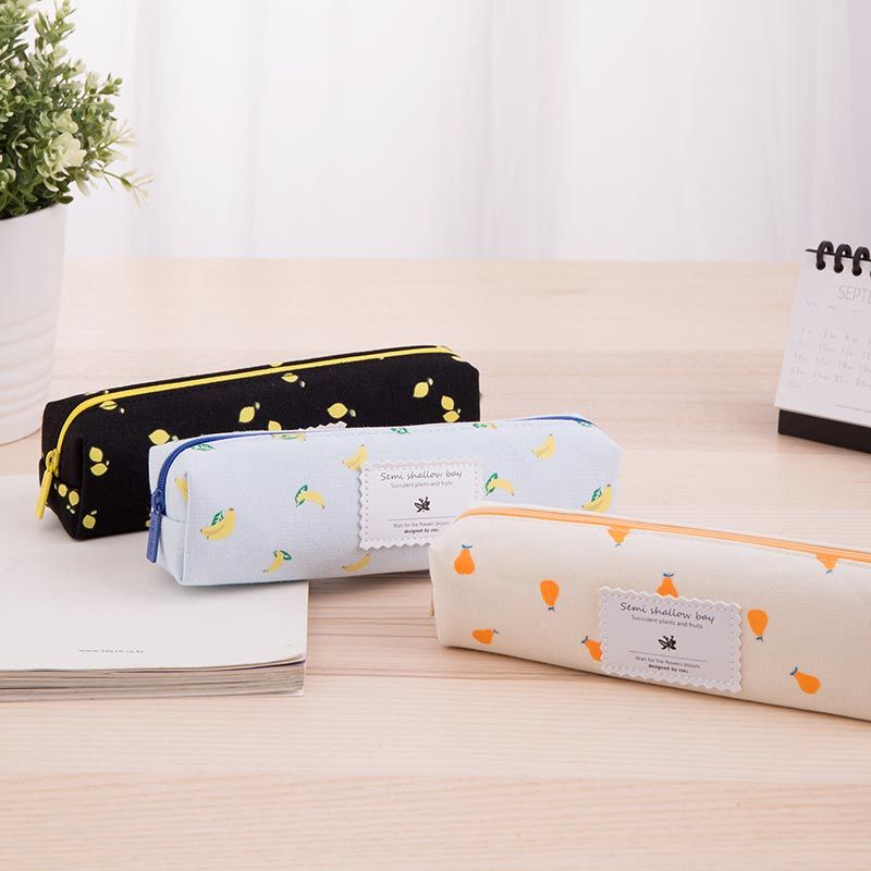 Deli Pencil Case Pouch Black 200x55x45mm