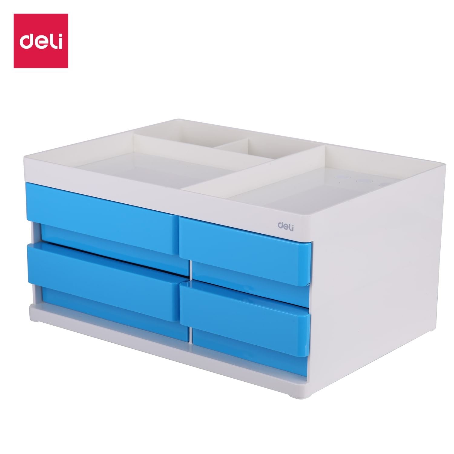 Deli Desk Organizer 4-Drawers 265x189x131mm Blue