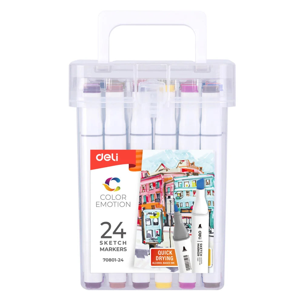 Deli Sketch Marker Assorted Colors 36pc Set