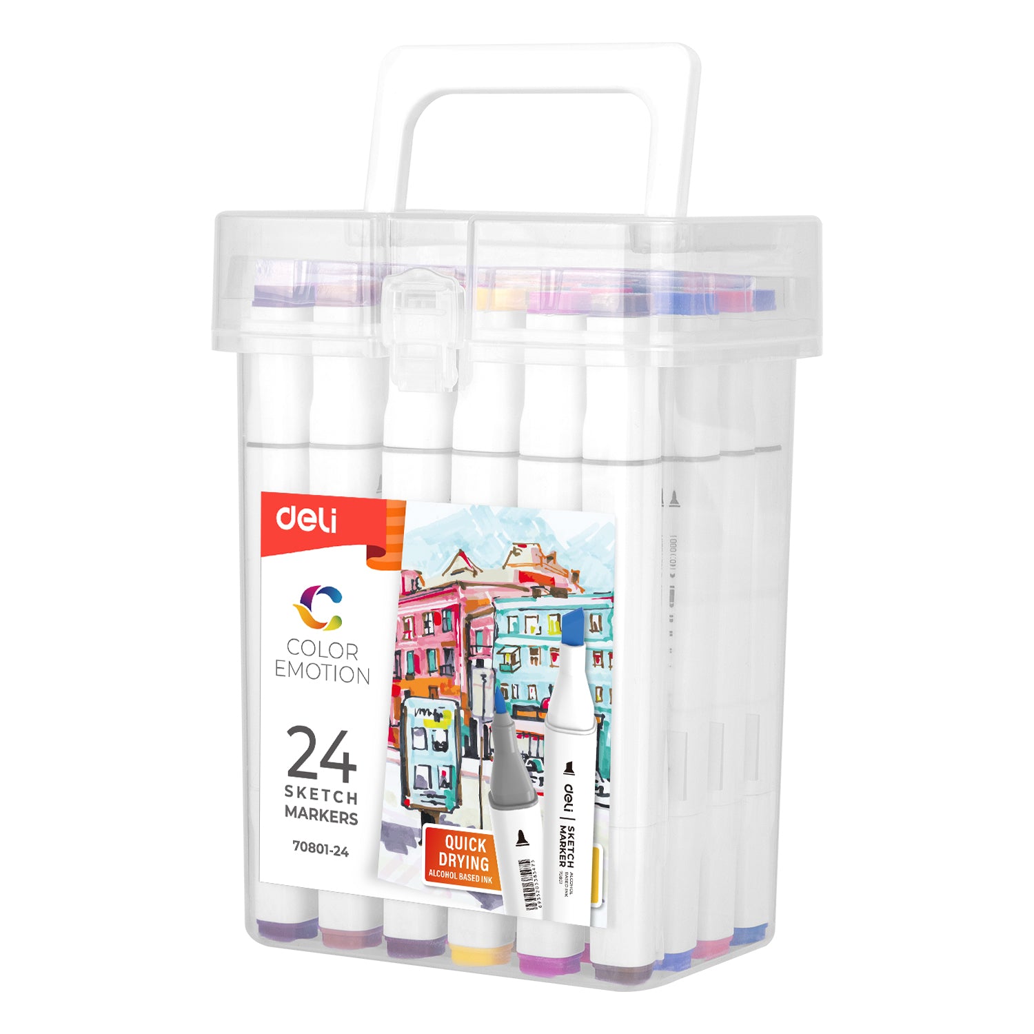 Deli Sketch Marker Assorted Colors 36pc Set