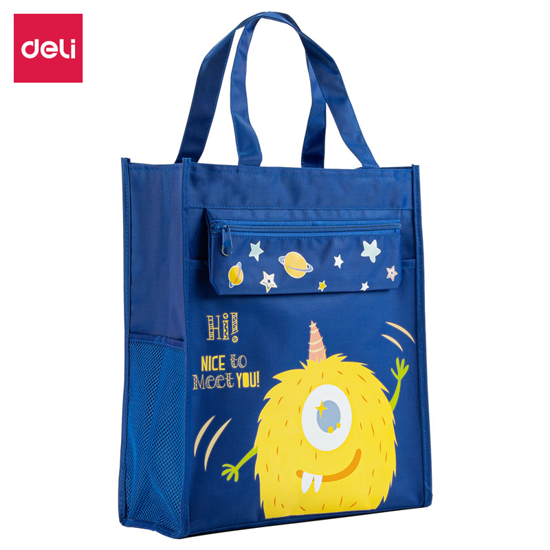Deli Non-Woven School Bag 330x185x125mm with Soft Loop Handle