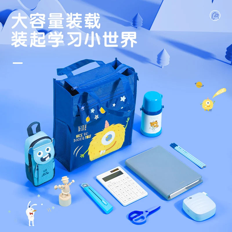 Deli Non-Woven School Bag 330x185x125mm with Soft Loop Handle