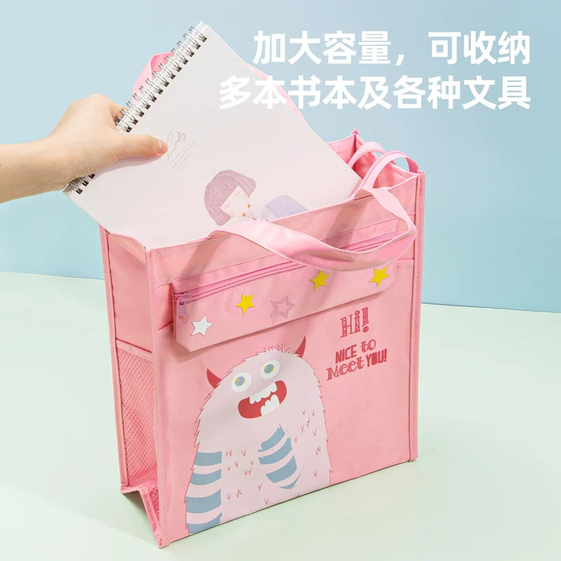 Deli Non-Woven School Bag 330x185x125mm with Soft Loop Handle