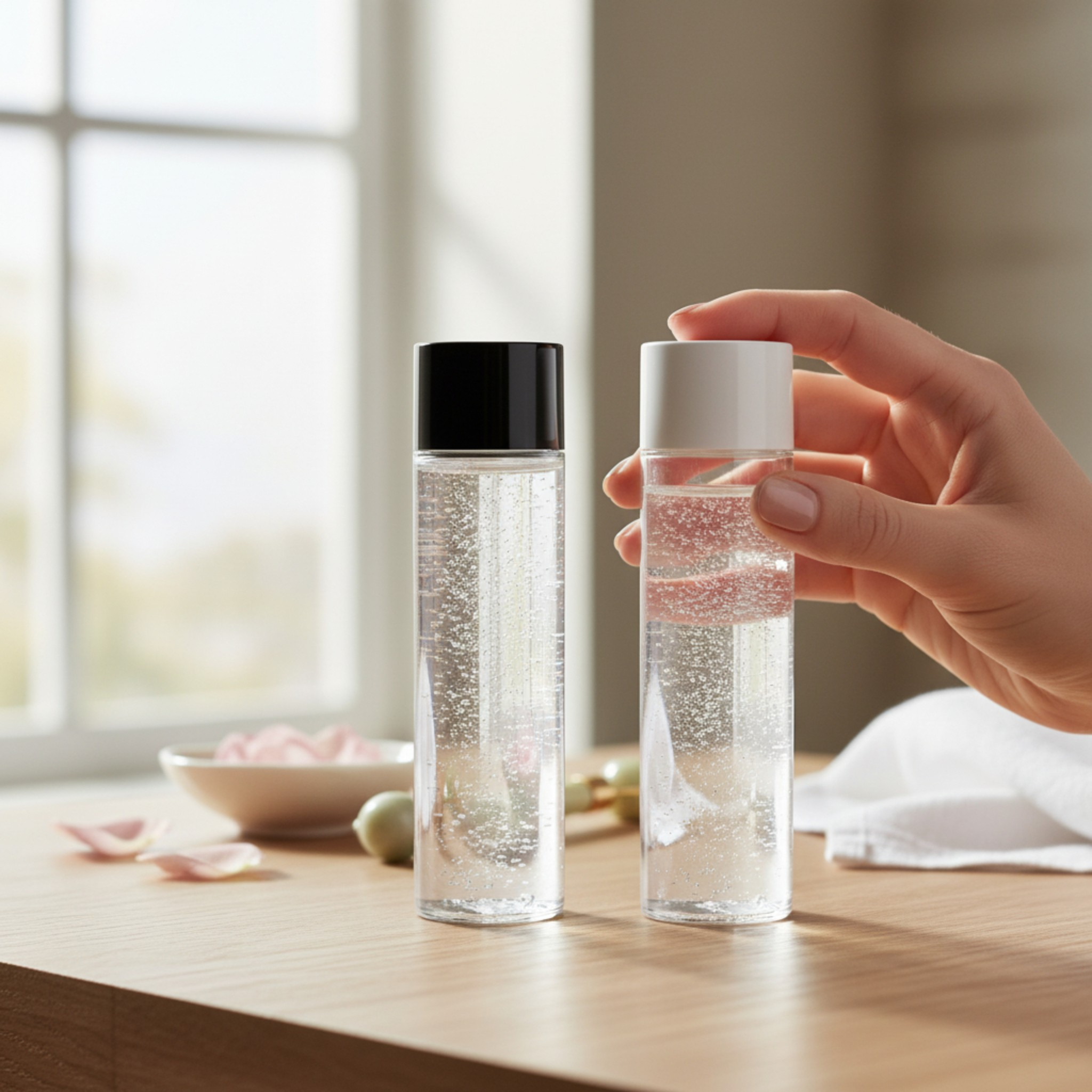 Plastic PET Water Bottle with Lid
