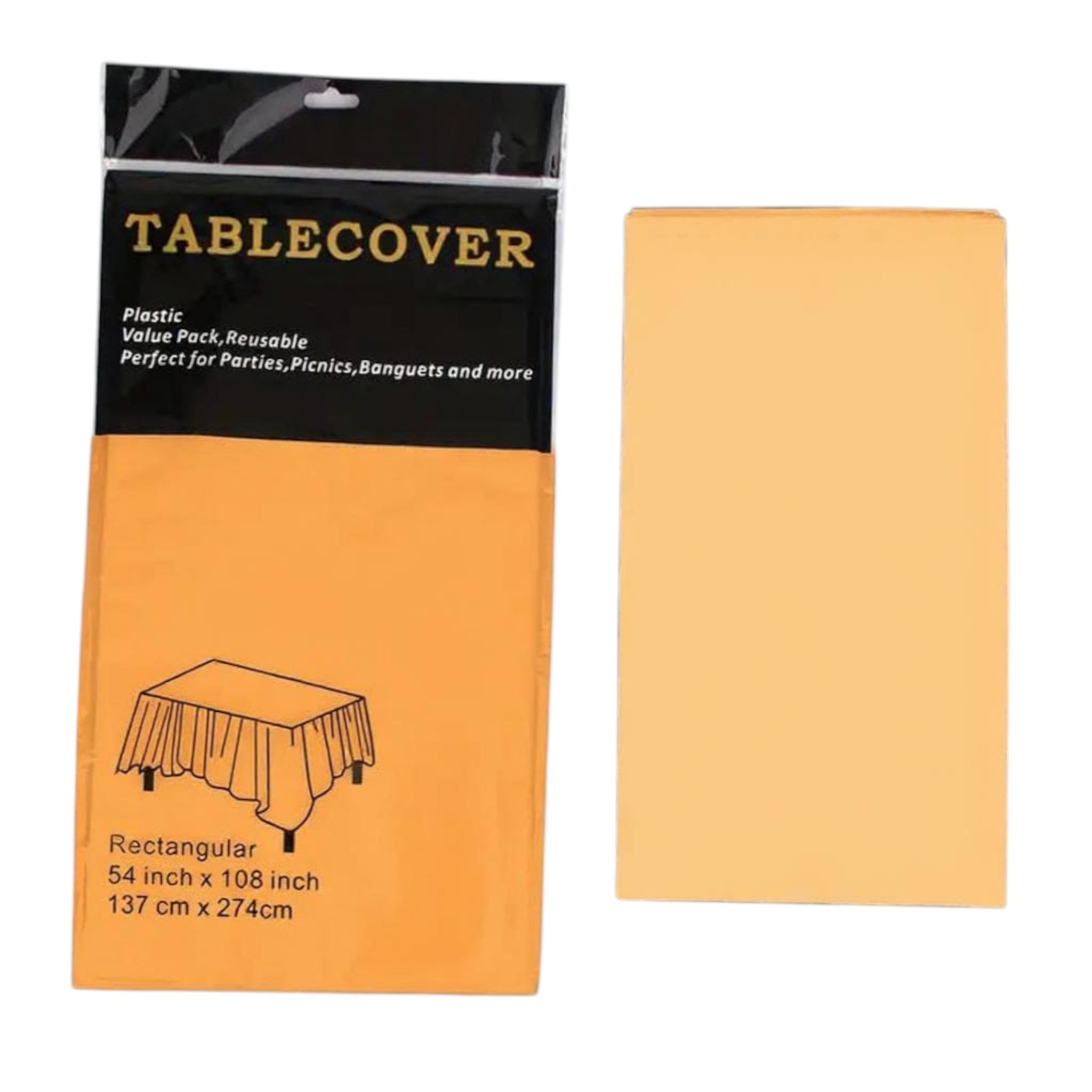 Plastic Table Cover 137x183cm 1pc
