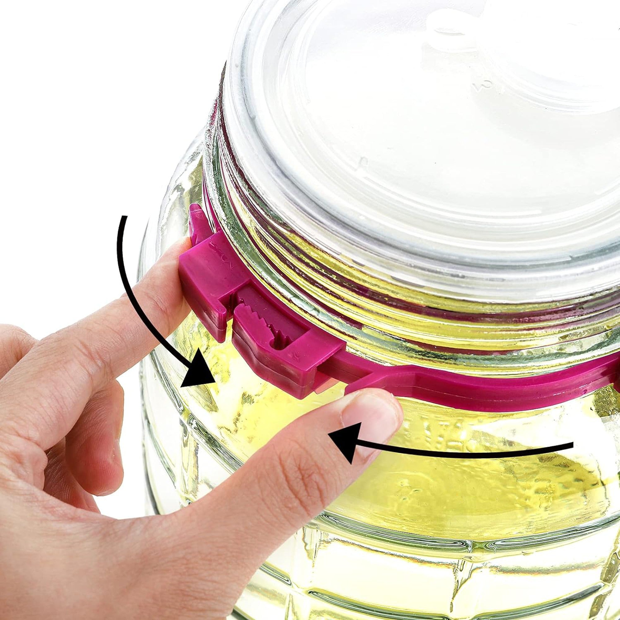 Glass Storage Jar 5L Container Jug Wide mouth with Carry Handle 536