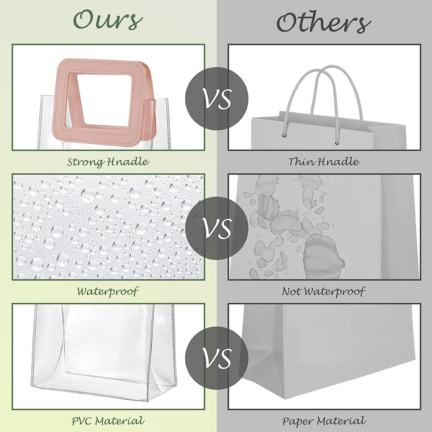 PVC Gift Bags with Square Handle