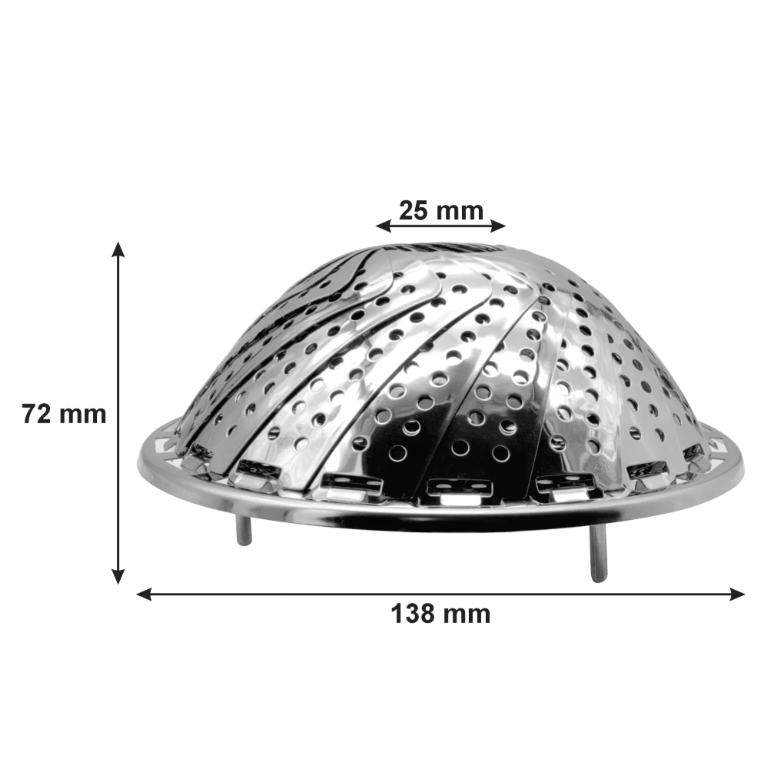 Regent Kitchen Expandable Steamer Basket Stainless Steel 235-138mmx70mm