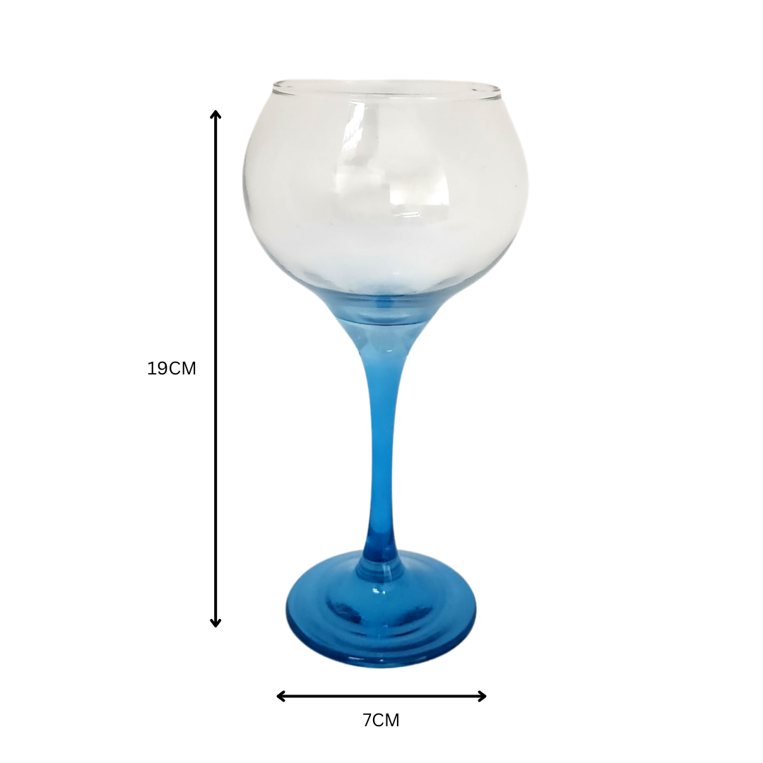Glass Tumbler 300ml Color Stemmed SGN714 1pc