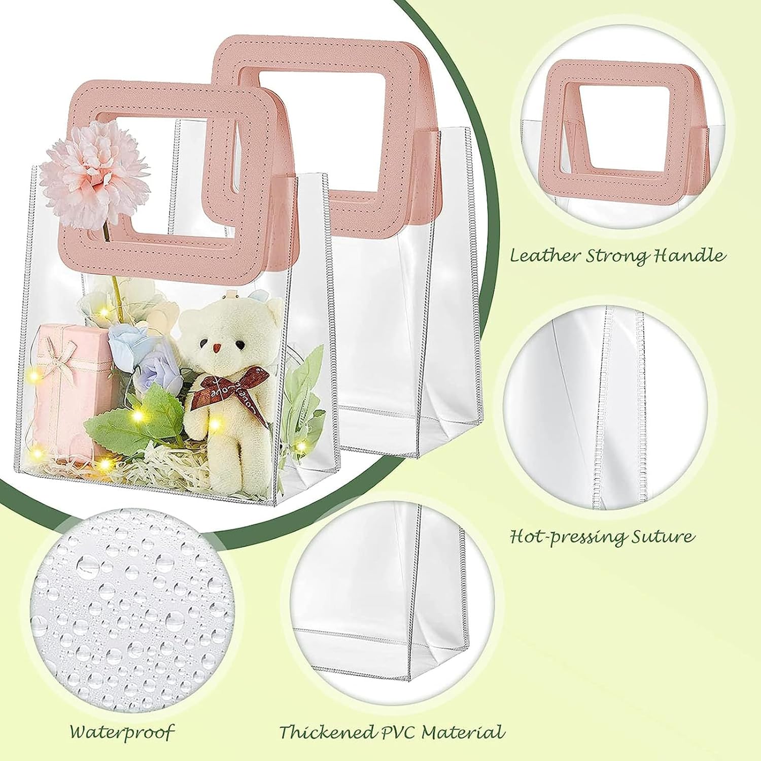 PVC Gift Bags with Square Handle