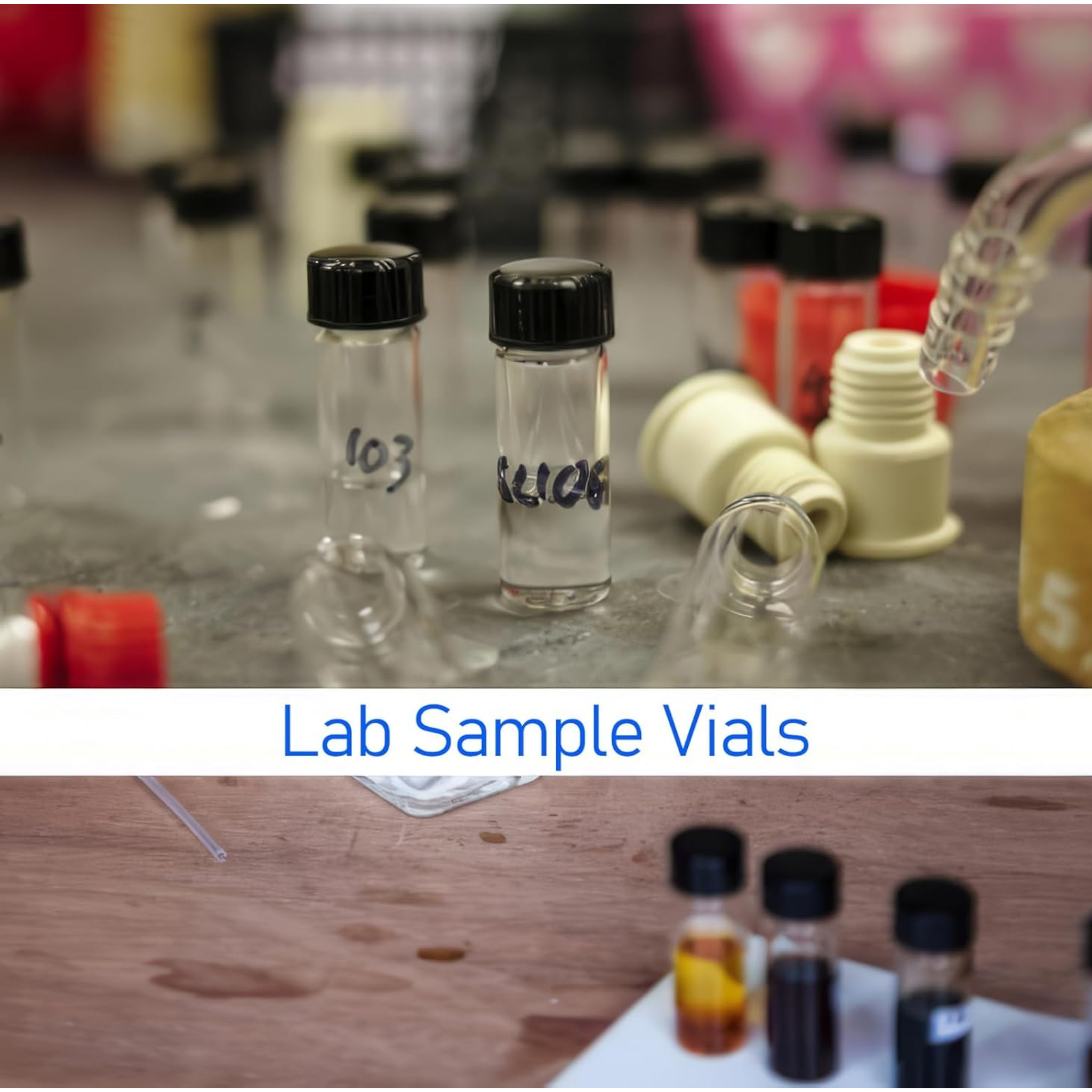 Glass Scintillation Vials Bottle with Black Screw-on Lid