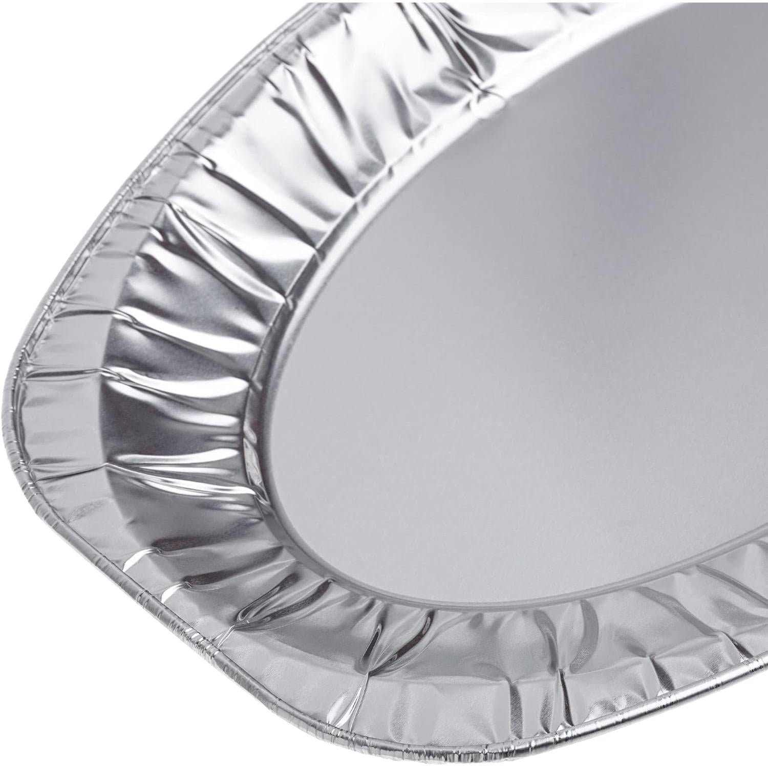 Aluminium Oval Catering Serving Tray with Dome 385x260x21mm