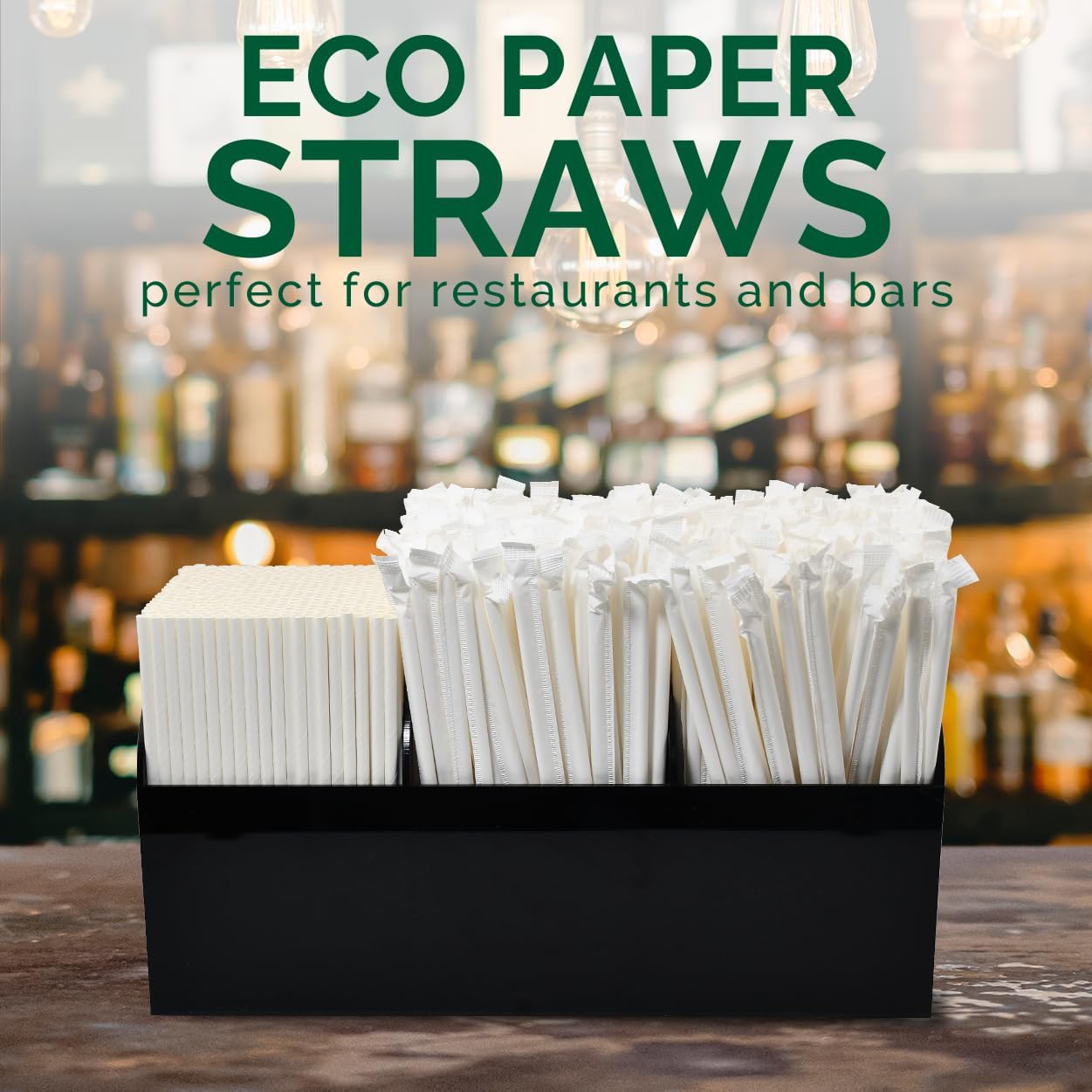Disposable Plastic Straw Triple Thick 8mm Wrapped 1000pack