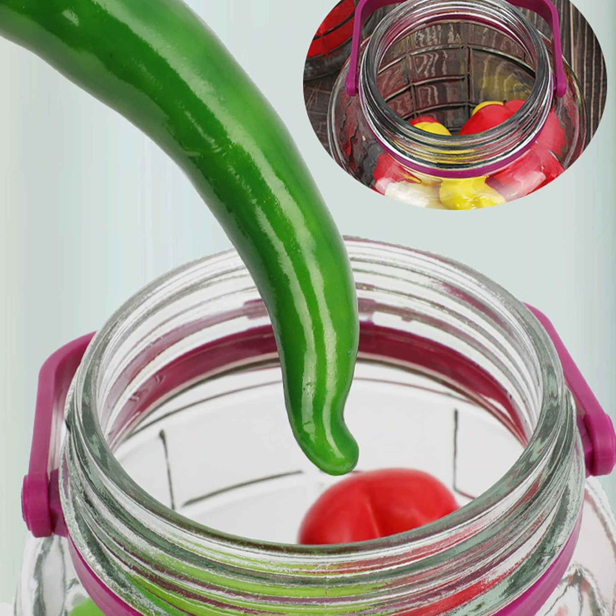 Glass Storage Jar 5L Container Jug Wide mouth with Carry Handle 536