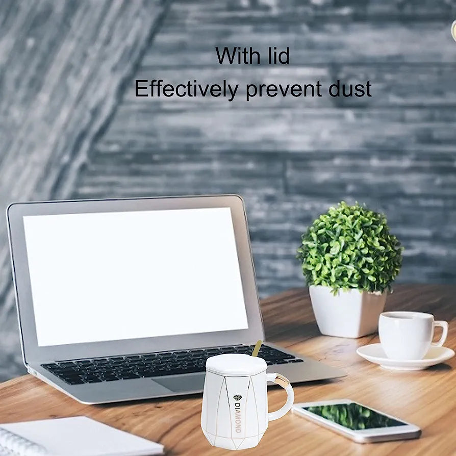 Ceramic Coffee Mug 250ml with Lid and Spoon Nordic Style